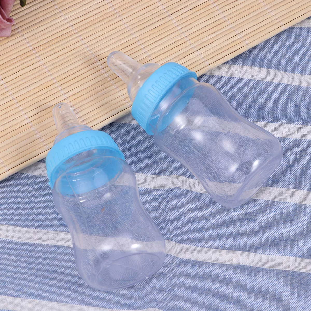 

12pcs Shower Favor Bottles Fillable Bottle Candy Box Bottle Newborn Baptism Birthday Party Supplies