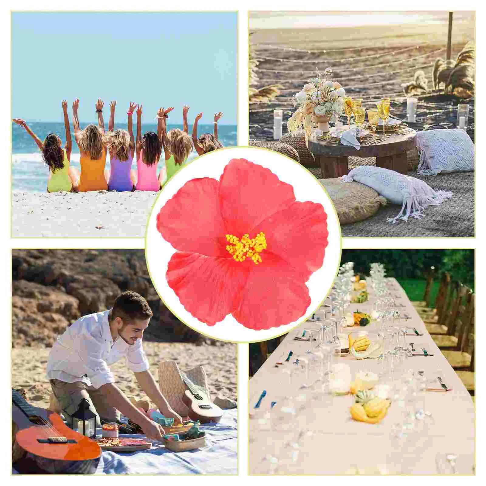 Искусственный цветок гибискуса украшения для ванной комнаты вечерние гавайские