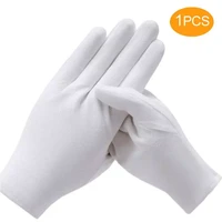 white coin jewelry silver inspection cotton lisle gloves