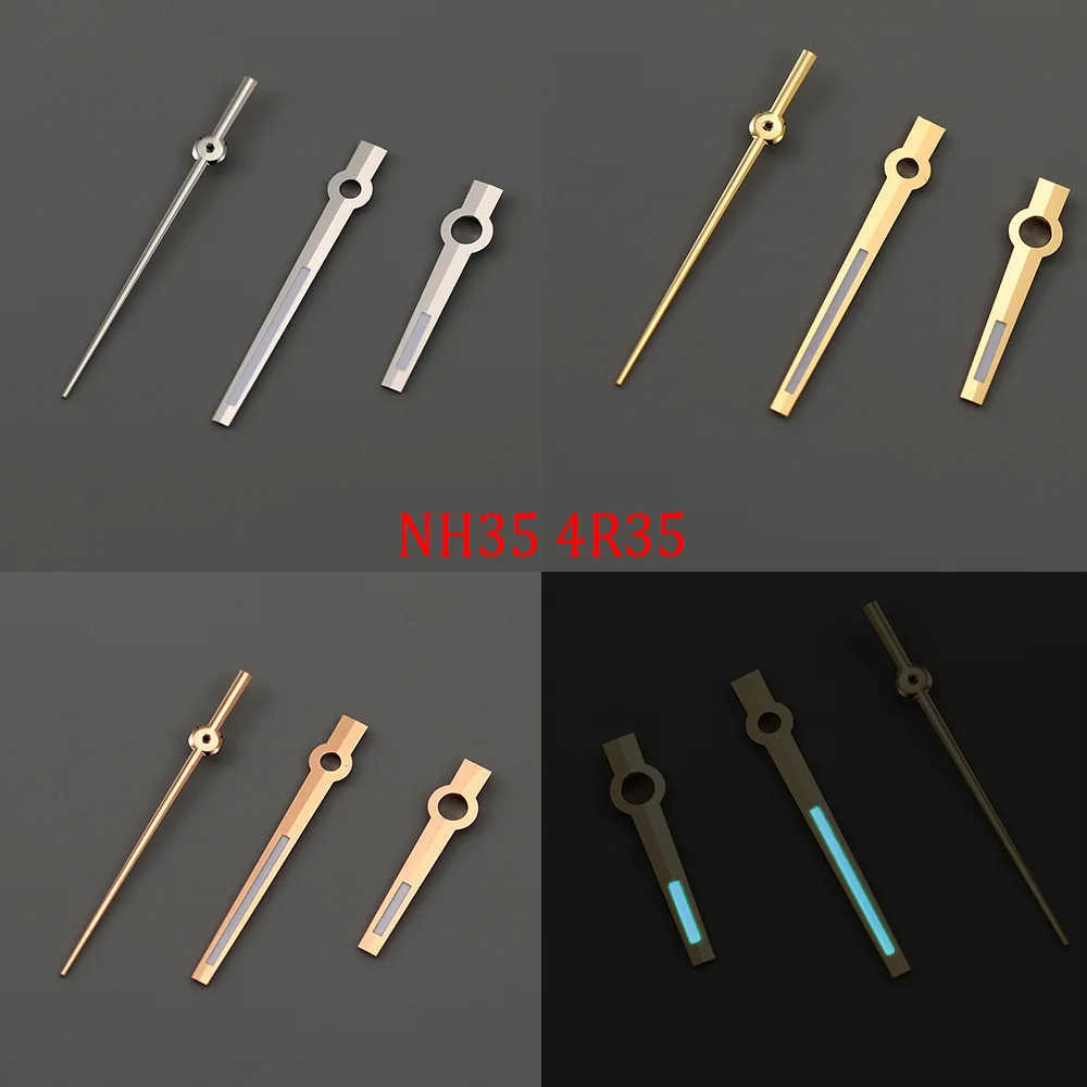 

Новинка NH35 наручные часы холодный синий светящийся модификационный указатель C3 зеленая светящаяся игла для серий Seiko Rlx Datjust