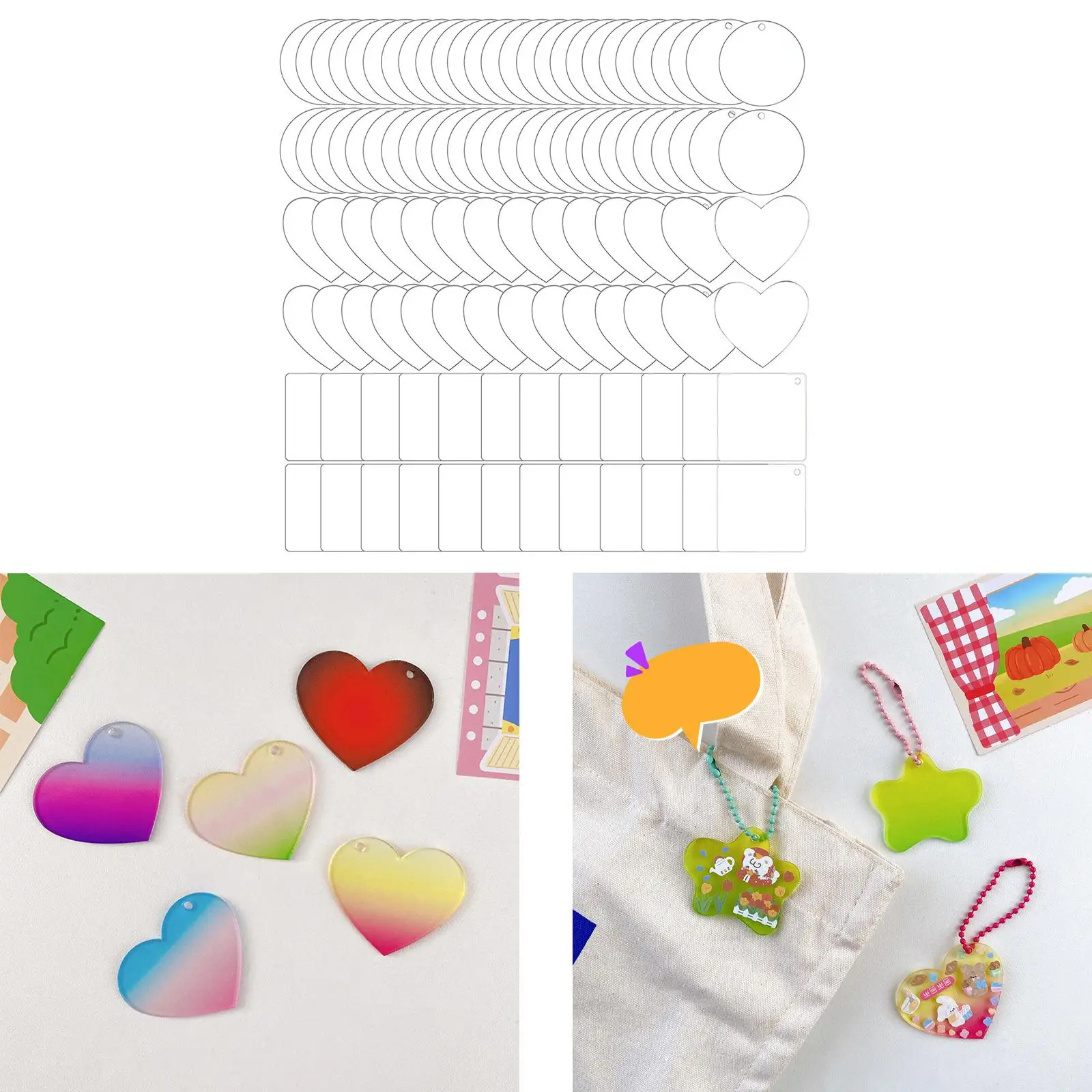 

Акрил, набор из 100 штук, акрил для творчества, ремесленных и проектов