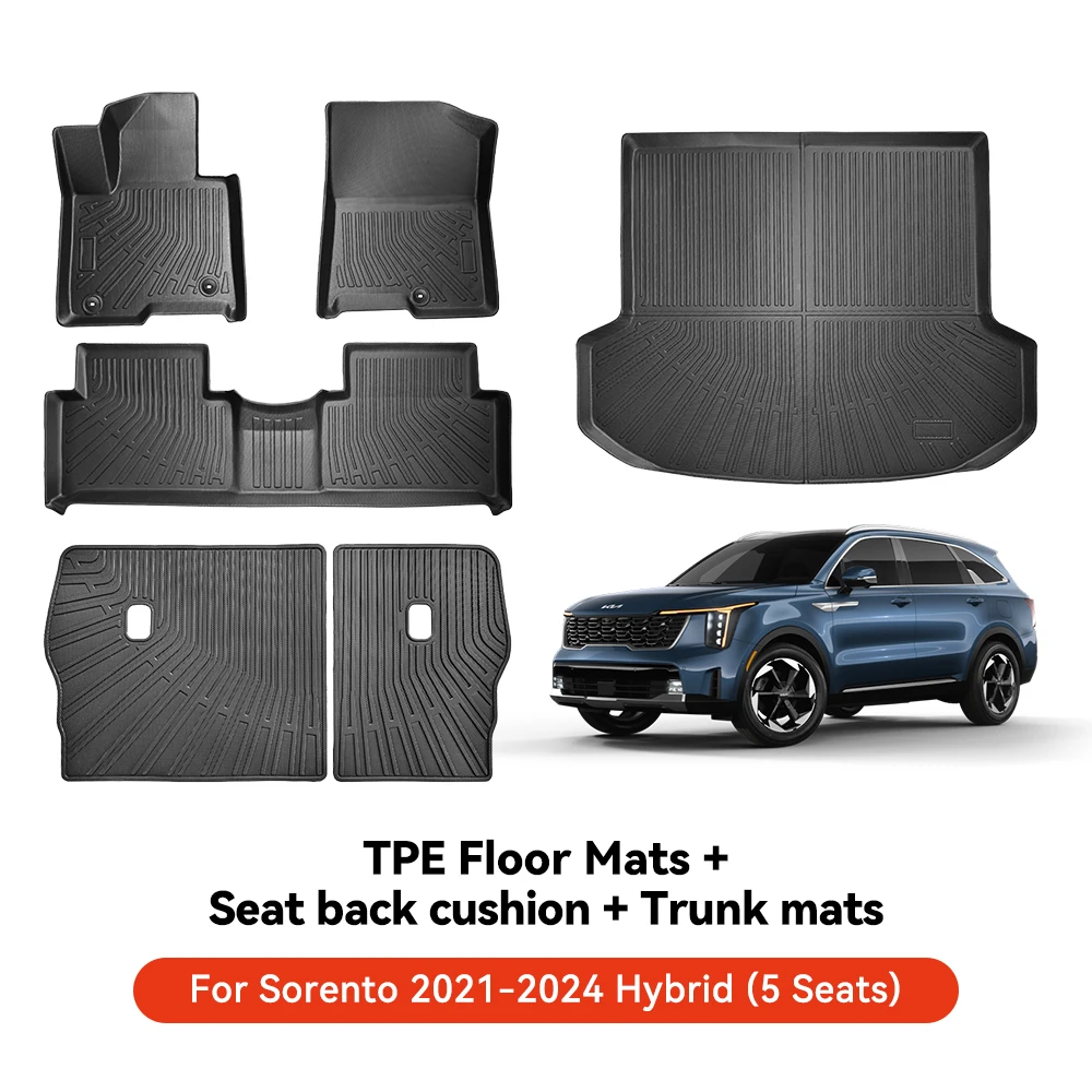 

YZ для KIA EV3 EV6 EV9 K5 K8 Mohave Niro RAY Seltos Sportage Карнавальный коврик для багажника автомобиля Коврик для багажа TPE LHD Набор напольный коврик