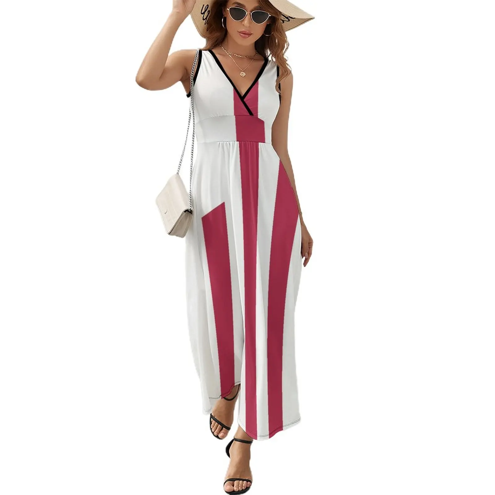 

Женское длинное пляжное платье в стиле бохо, Платье макси с флагом свободного покроя и высокой талией, весна