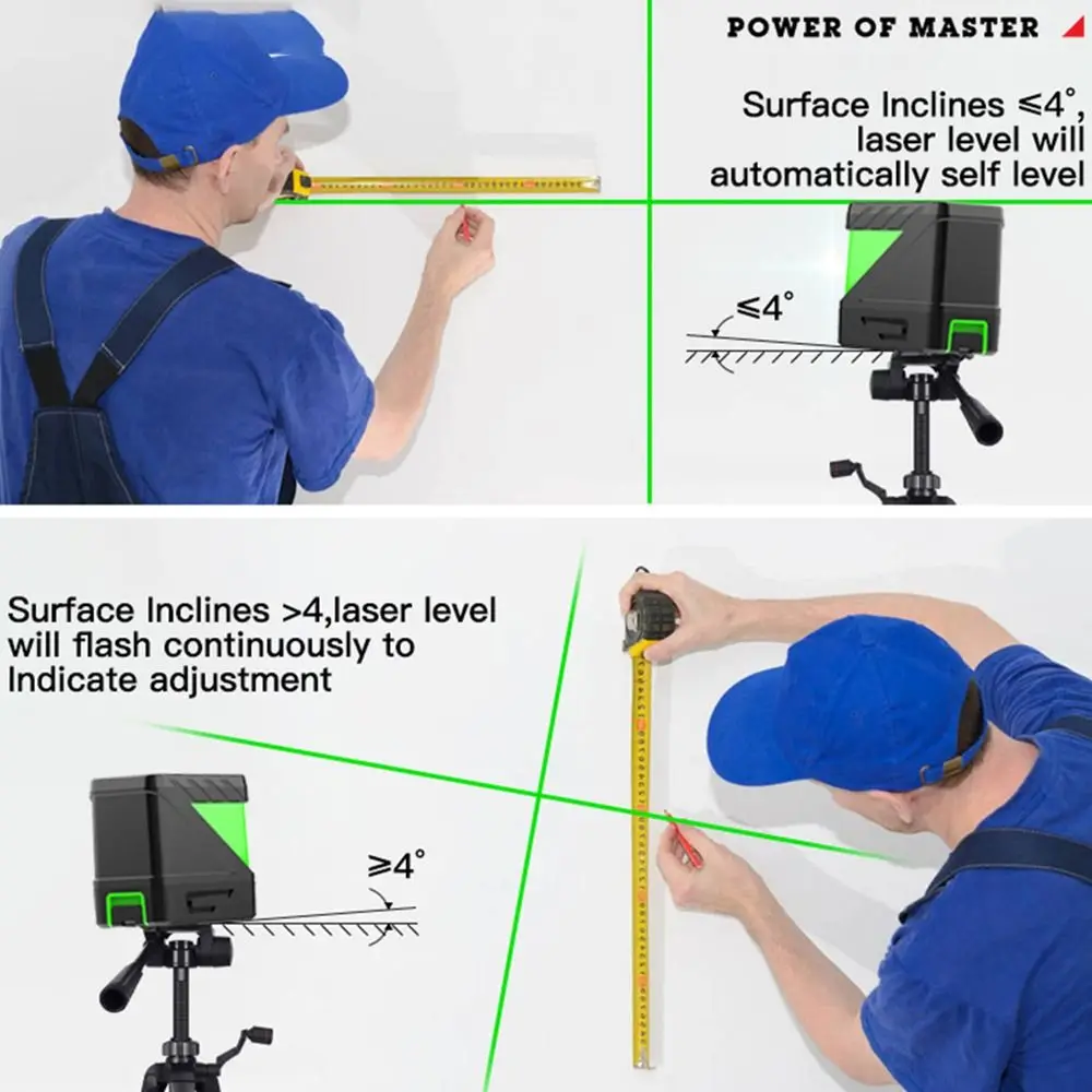 Лазерный уровень самонивелирующийся нивелир с вертикальными и горизонтальными