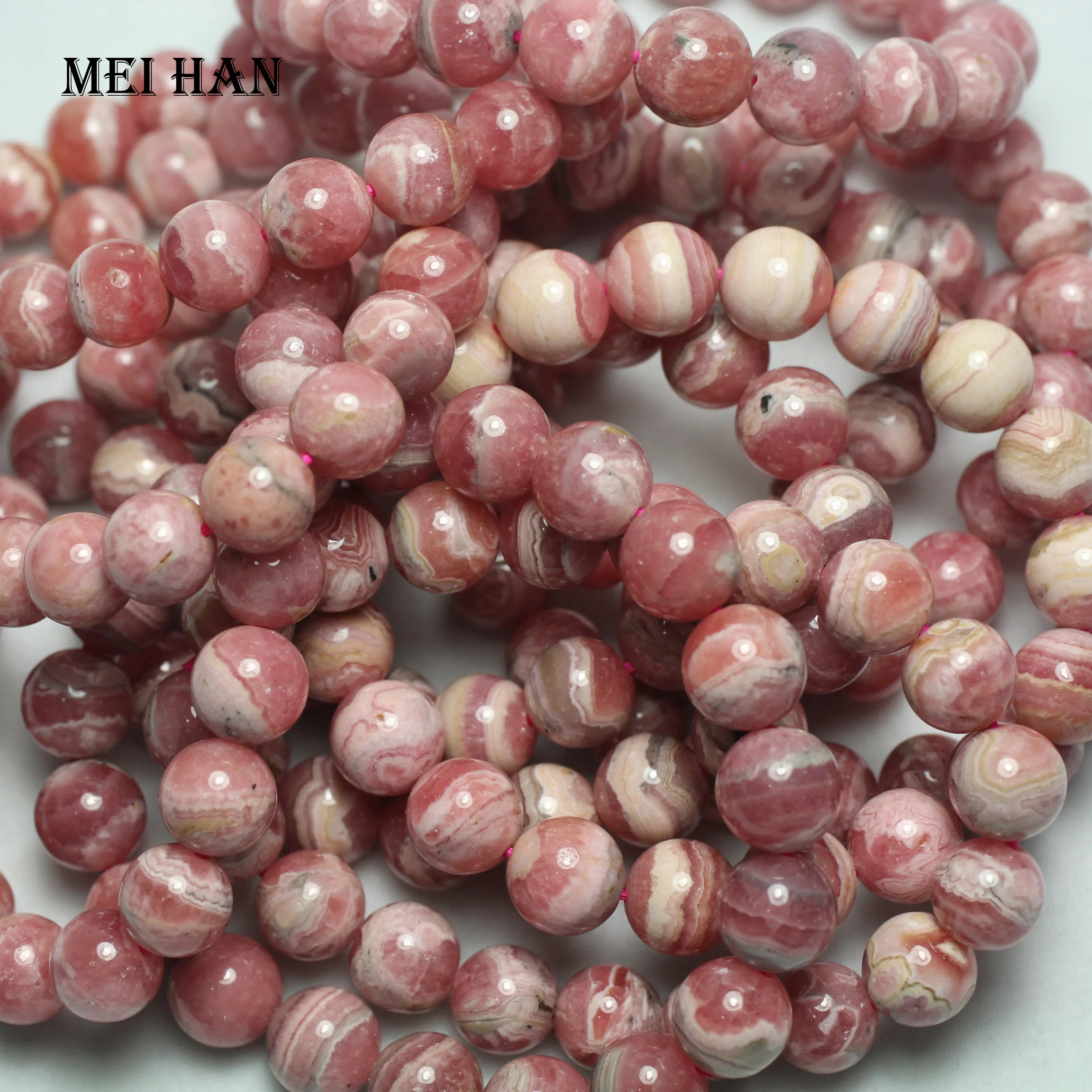 Meihan оптовая продажа A + Натуральная фотография Гладкие Круглые свободные бусины