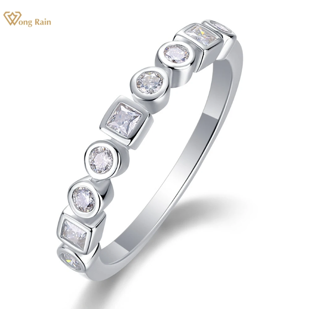 Wong Rain 100% стерлинговое серебро 925 пробы 3EX VVS1 D Цвет Настоящее кольцо с бриллиантом