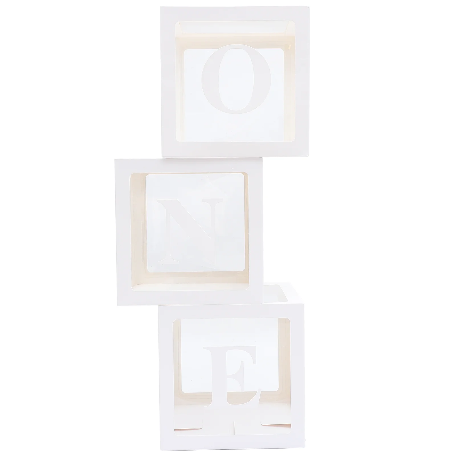 

Box Balloon Baby Birthday Shower Boxes Cube Clear Party Balloons Cardboard Transparent Letter First Supplies Baloon Holder