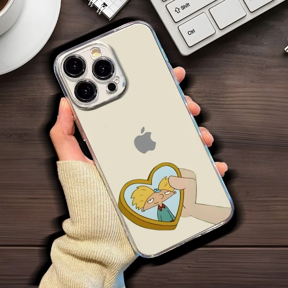 Чехол для телефона с забавным рисунком H-Hey A-Arnold Iphone 16 15 11 13 14 Pro Max Plus X Xr Xs Se2020 12 mini