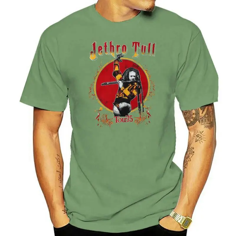 Мужская приталенная футболка Jethro Tull Tour ❵ повседневная мужская из 100% хлопка с