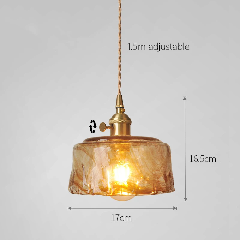 

Подвесной стеклянный светильник Ceropegia медный E27