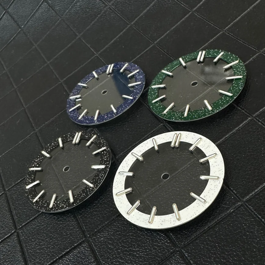 31.8MM Watch Dial Watch Accessories Transparent Film Dial Green Luminous Star Dial 31.8MM for Japanese NH70 Movement