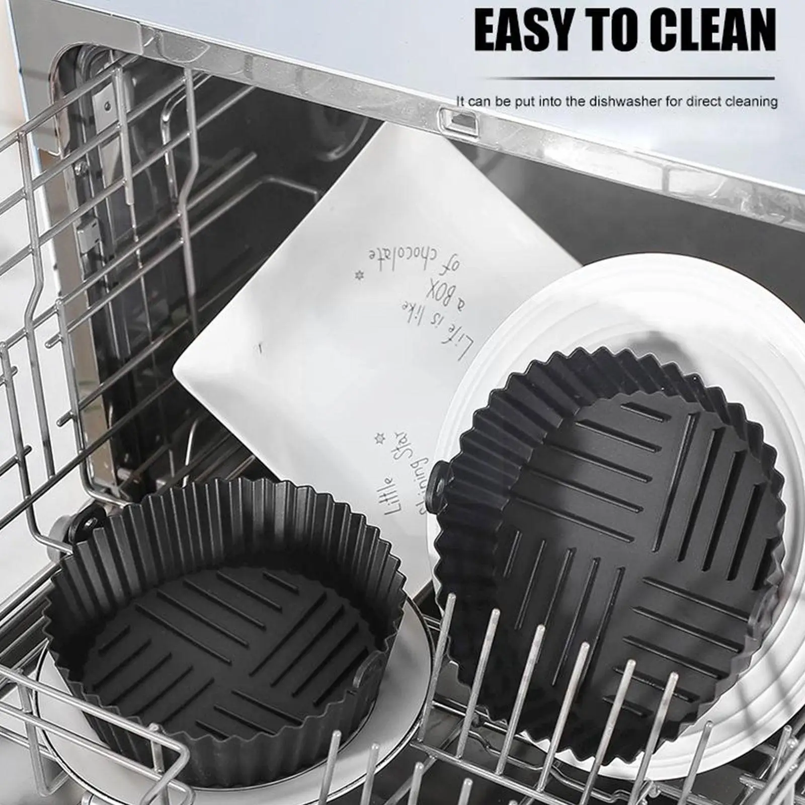 

Air Fryer Pot Silicone Kitchen Reusable Vegetable Baking Tool Basket Liner Beef Frying Fried Chicken Transparent D3x7