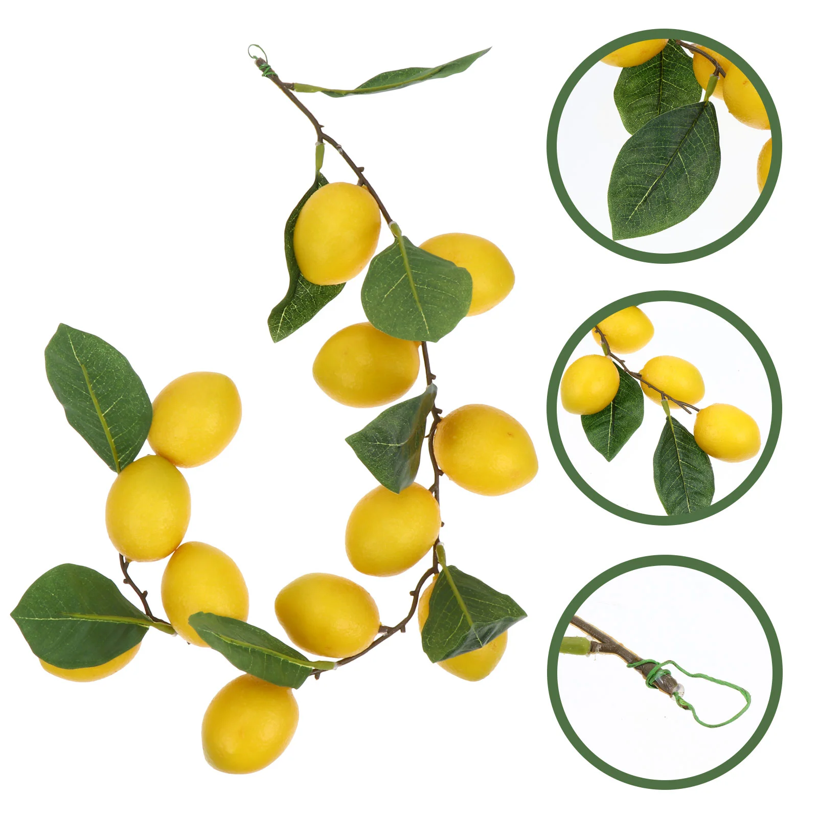 

Simulation Lemon Rattan Wall Ornament Hanging Decor Fruit Decoration Artificial