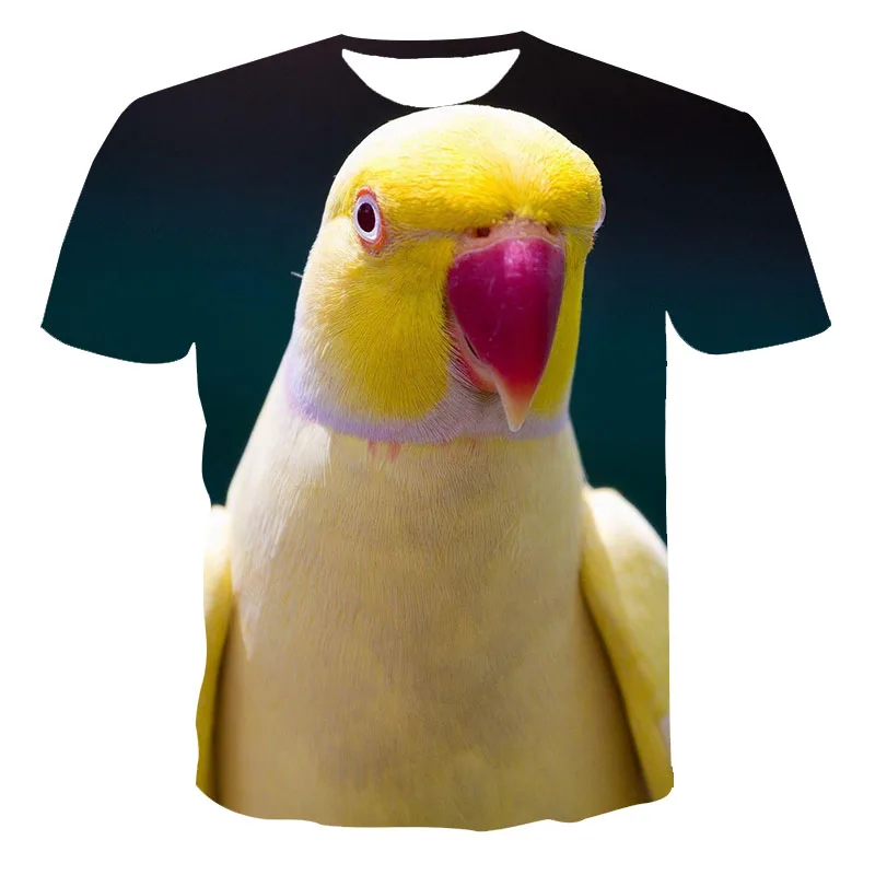 

Men And Women The Latest Animal Parrot Series Spring And Summer 3d Printing Like Street Loose Casual Oversize T-Shirt XS-5XL