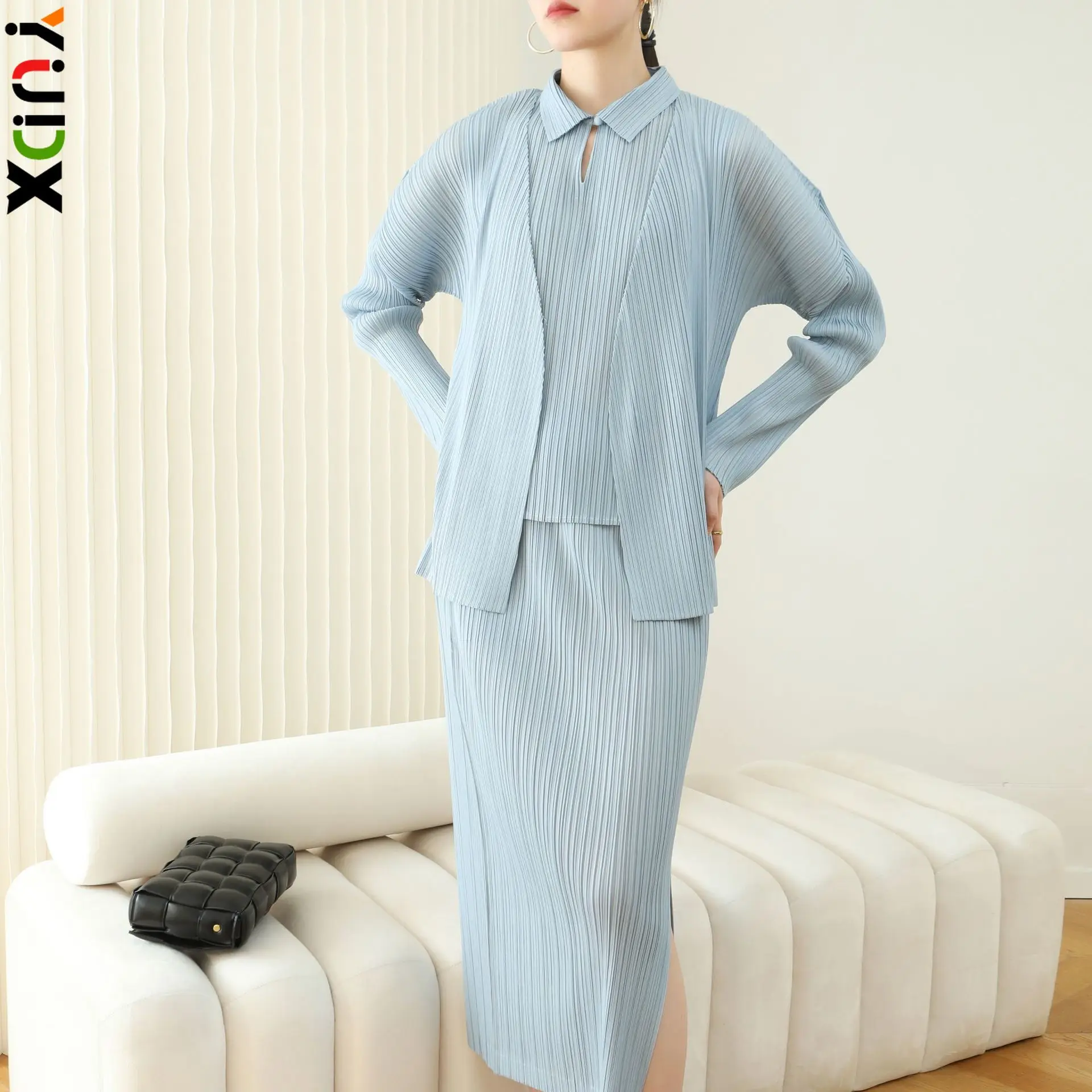 Весенне-осенний кардиган YUDX Miyake плиссированная Женская куртка