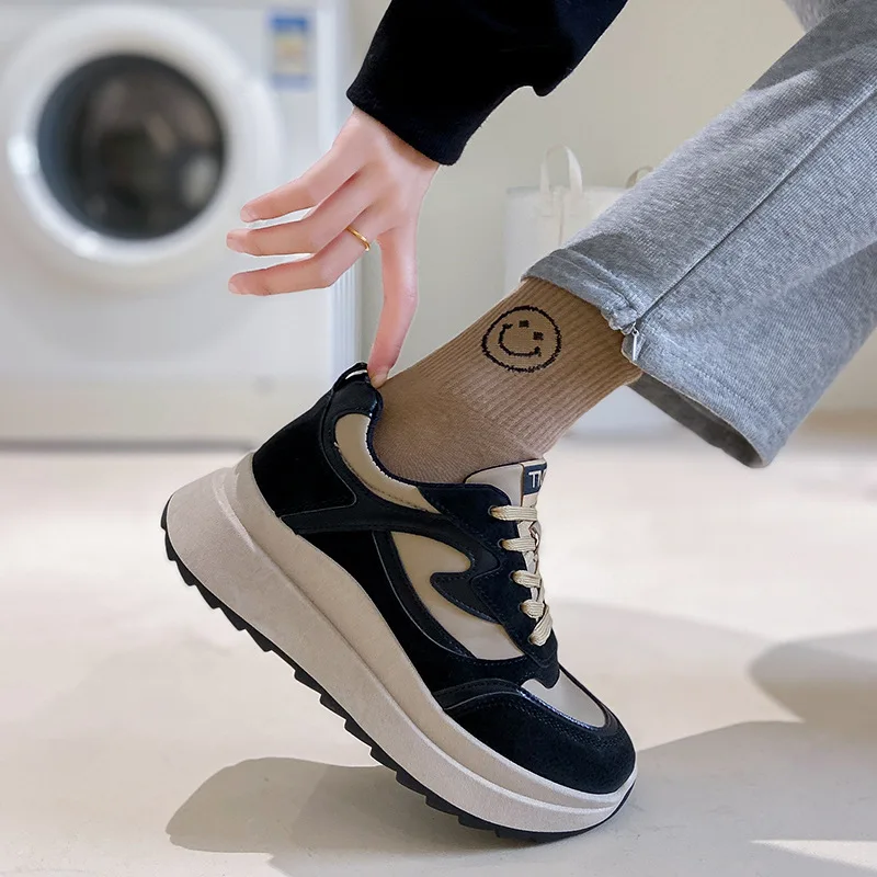 

Женская Повседневная спортивная обувь, женская дышащая обувь на платформе с вулканизированной подошвой, женская модная теннисная обувь на ...