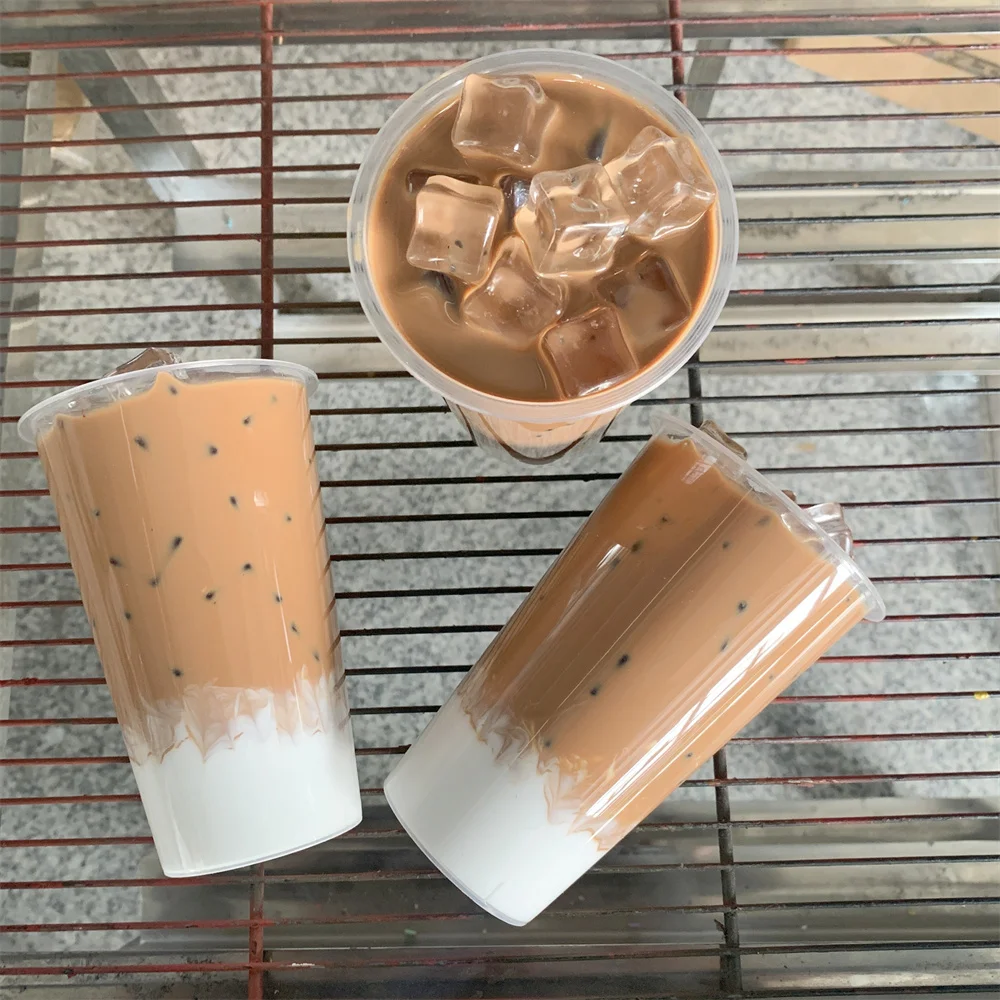 16 унций молока кофе зеленый чай дисплей реквизит Американский латте пузырь