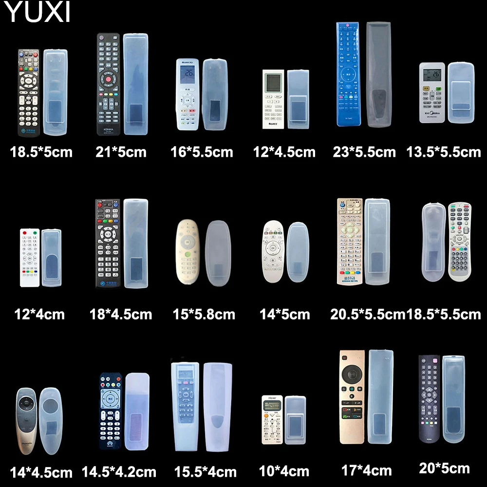 

YUXI 1PC Silicone TV Air Condition Remote Control Protctive Case Waterproof Dust Protective Storage Bag