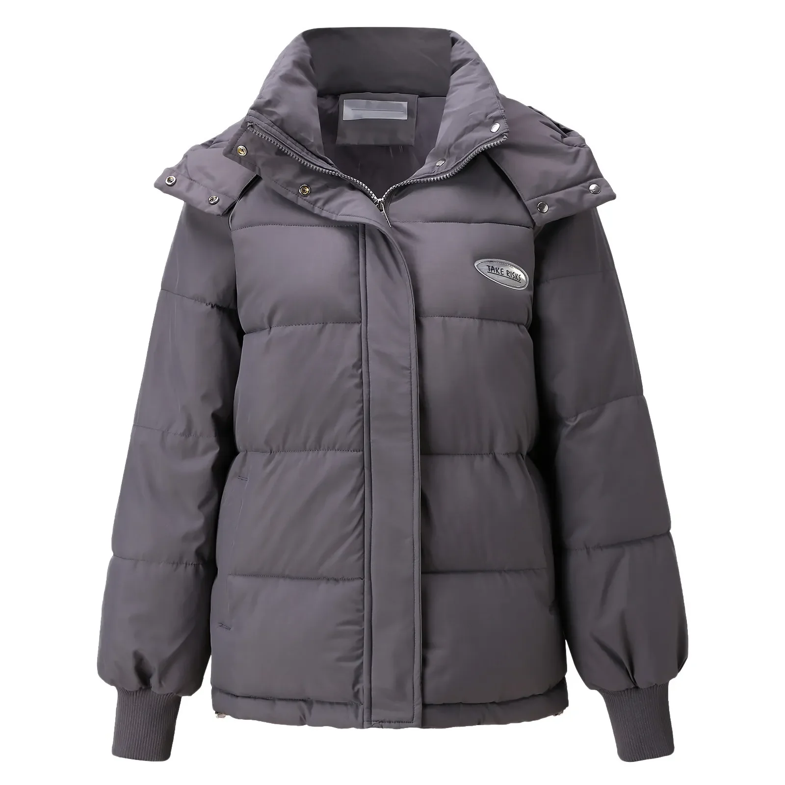 

Fleece Jacket Gray Women's 2021 Long Winter Coats Vest Long Sleeve Warm Down Hooded Mid-length Coat With Fleece Hooded Coat