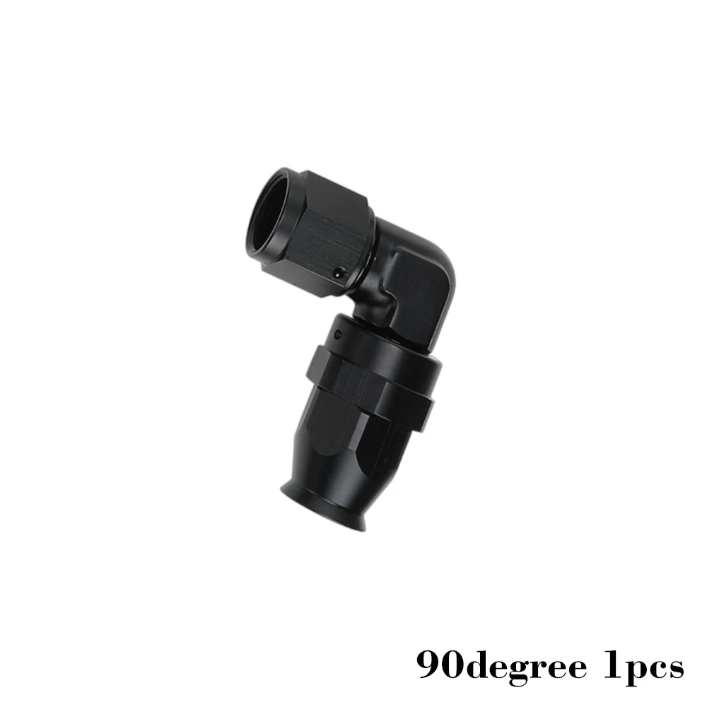 

Фитинг-адаптер AN10 PTFE для топливного шланга, масляного радиатора, топливопровода, кованый поворотный концевой фитинг для шланга 45° ° Угол 90 градусов ° Degree Black 10AN
