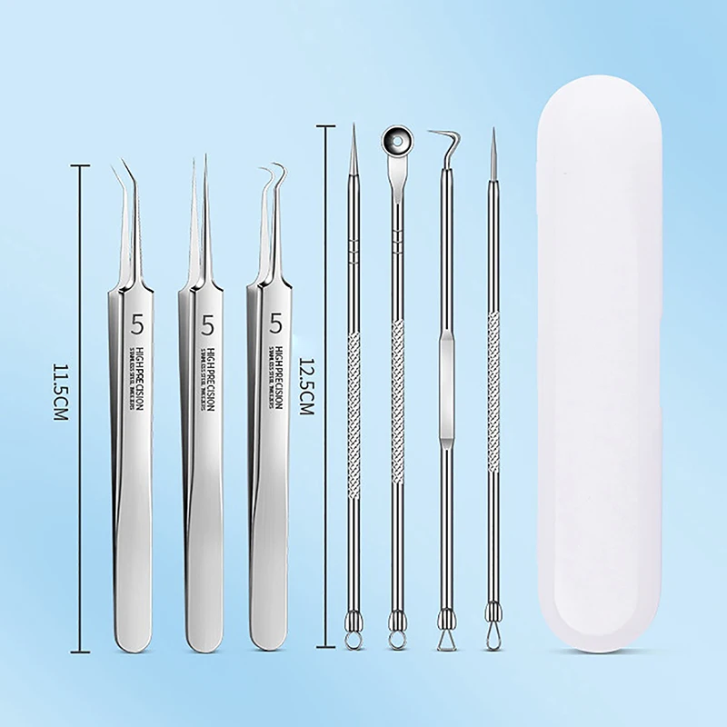 Пинцет из нержавеющей стали с зажимами для удаления черных точек и прыщей