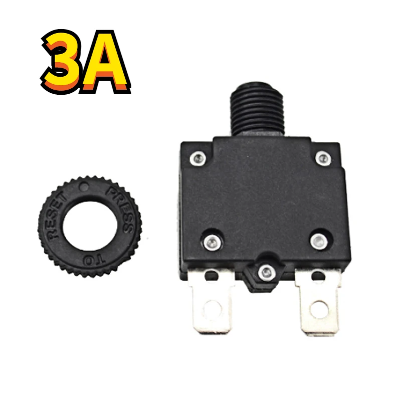 

1/2/5/10PCS Overload Protector Thermal Switch Circuit Breaker Current 3A Switch