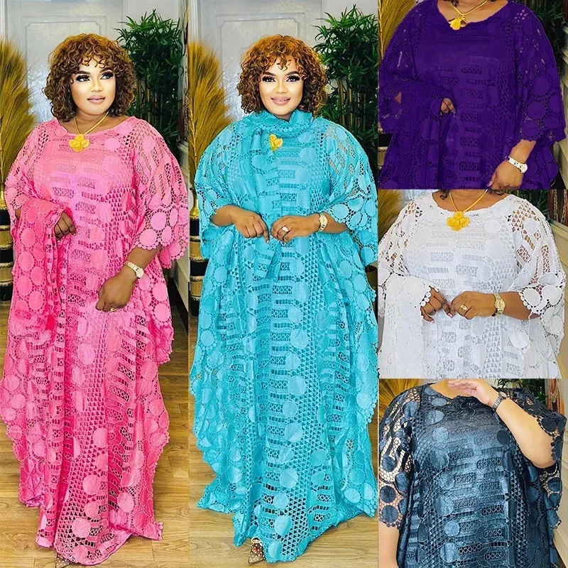 Африканские платья для женщин традиционное элегантное Дашики модное кружевное