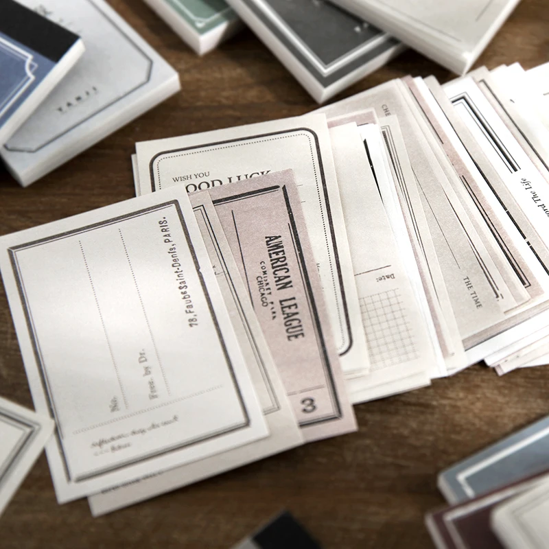 10packs/LOT human observation record series fresh retro paper message memo pad