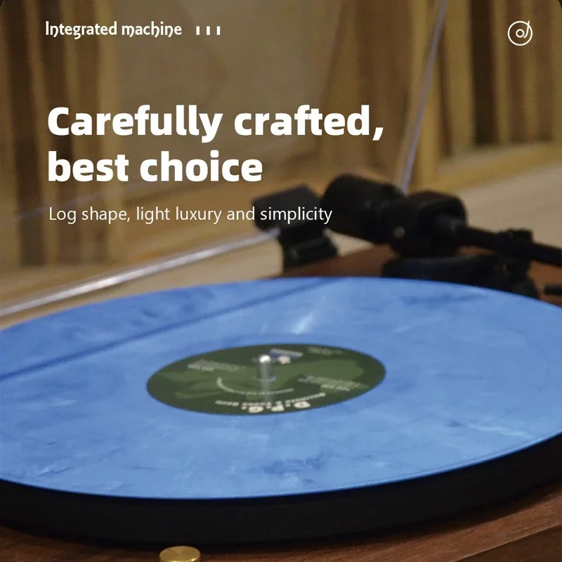 Фото Виниловый проигрыватель Walnut с Bluetooth, 3 скорости, ременной привод, Hi-Fi, картридж AT 3600, защитный чехол, ретро-фонограф №5