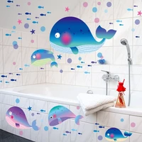 creative stickers in childrens room waterproof self adhesive wallpaper cartoon wall stickers in bathroom wall decoration