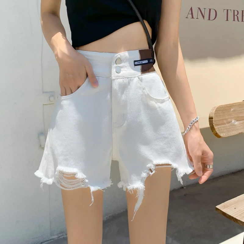 WTEMPO High Waist Denim Shorts Women Summer Loose Sexy Y2K Women Shorts Fashion StreetWear Casual Shorts Jean Shorts