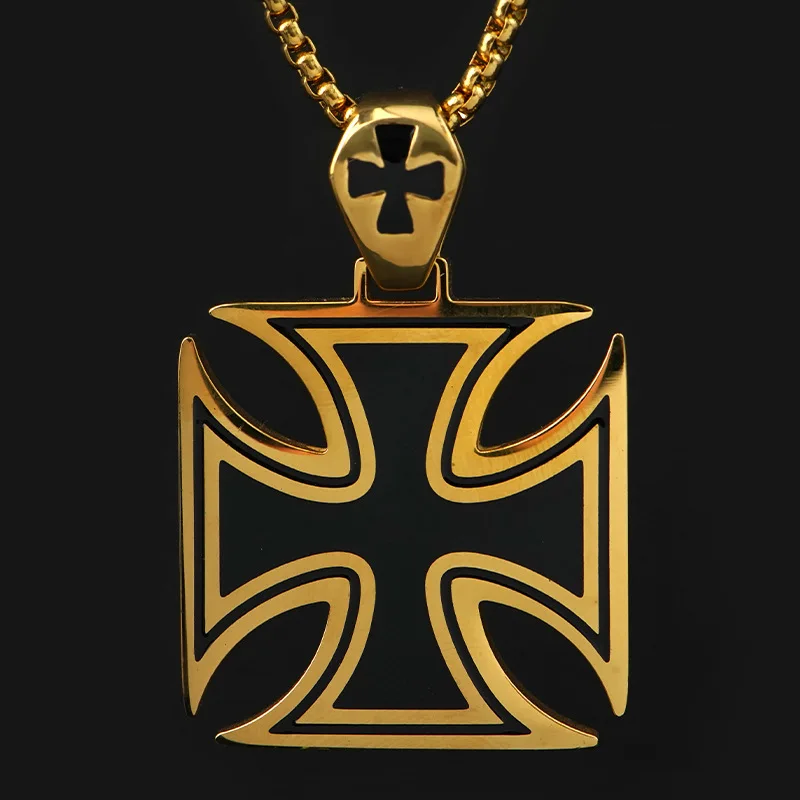 

Stainless Steel Cross Necklace Vintage Titanium Hip Hop Punk Pendant Cross Necklace without Chain Jewelry for Men