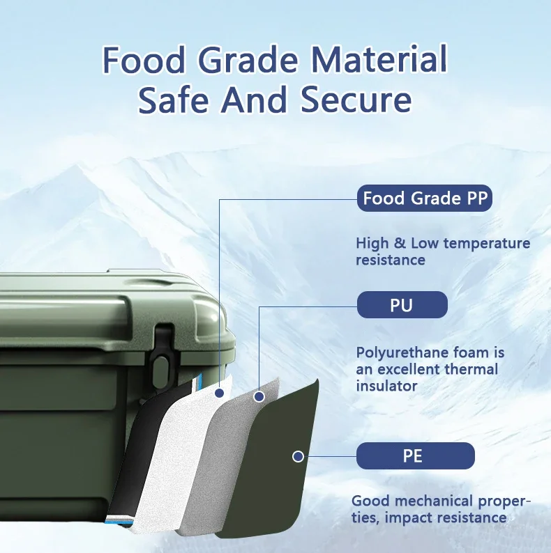 Портативный жесткий продукт для кемпинга 25 л холодильник пикника коробки на
