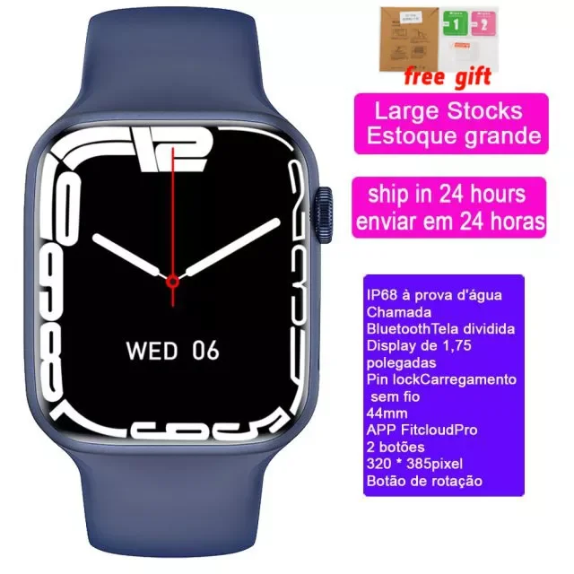 

W27 Pro Smart Watch Series 7 Voice Assistant 44mm Split Screen 44mm 1.75" 320*385 Pixel Bluetooth Call Siri Smartwatch