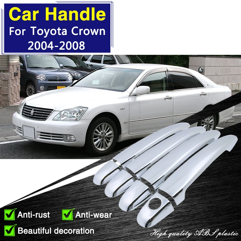 

for Toyota Crown S180 MK12 2004 2005 2006 2007 2008 Chrome Door Handle Cover Car Accessories Catch Rustproof Stickers Styliny