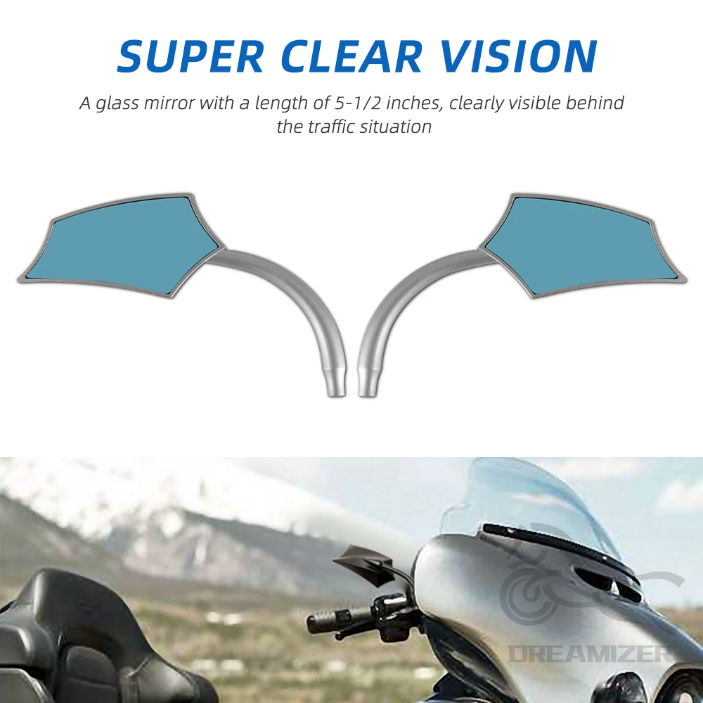 Мотоциклетные боковые зеркала заднего вида для Harley Davidson Road King Street Glide Softail Dyna