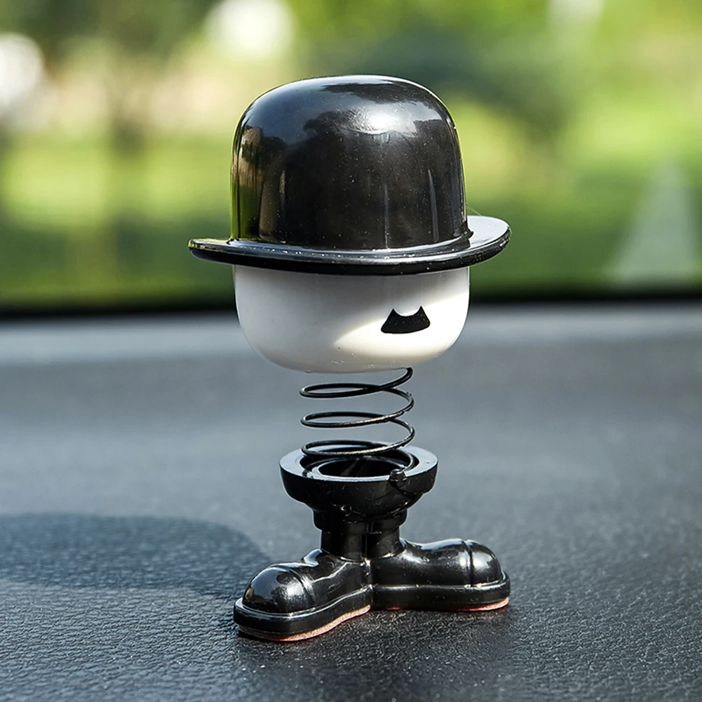 

Chaplin Styling Cute Shaking Head Doll Car Ornament Auto Accessorie Cartoon Decoration Automobile Internal Dashboard Nodding Toy