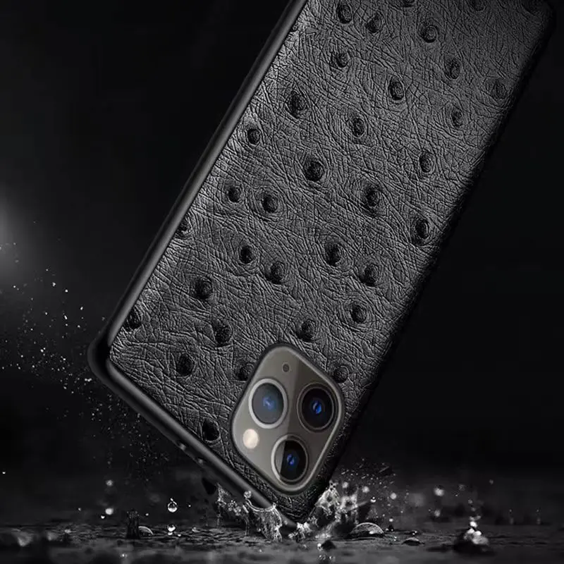 

For IPHONE13 Leather Phone Case Brand New Ostrich Dot Pattern TIKTOP Hot Sale Fit 12 11 XS XR ProMax Pro Mini Series