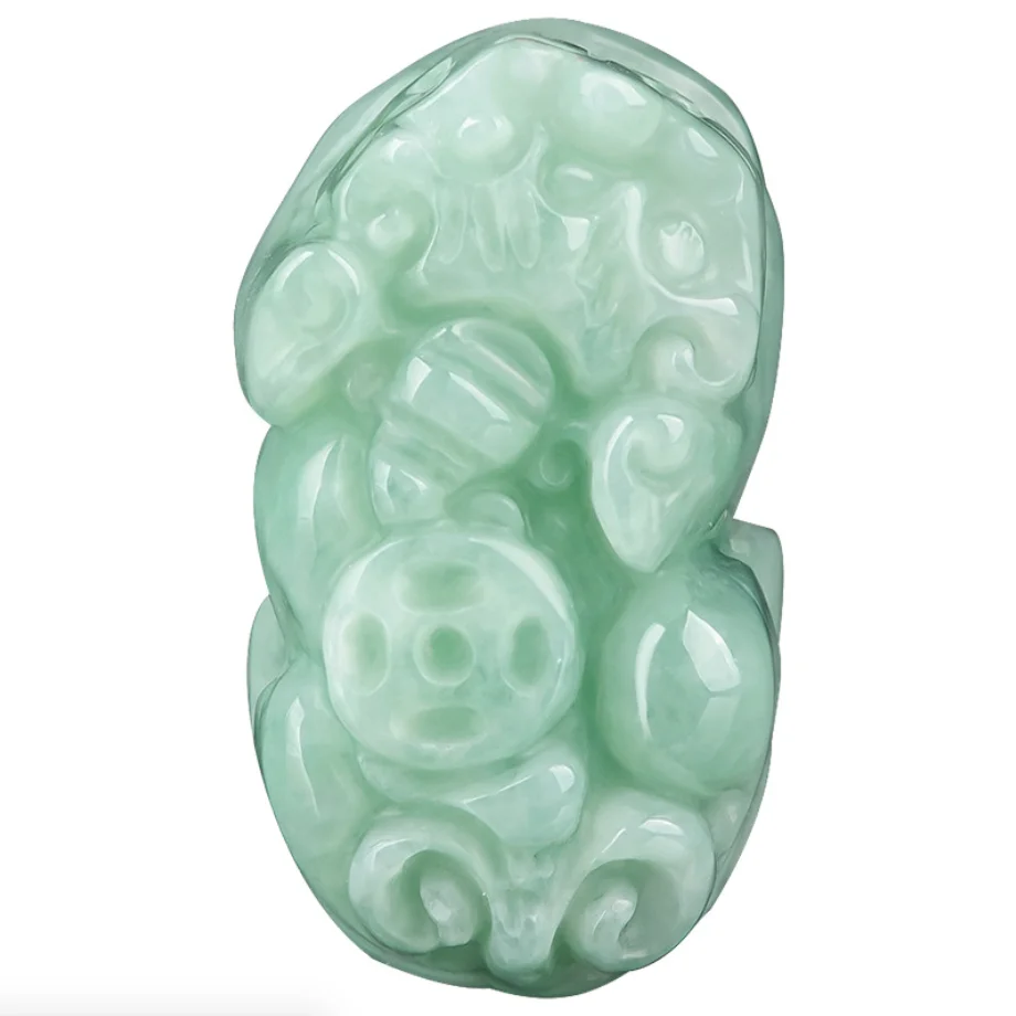 

Natural Burma A-type Jade Medium Size Pendant Ice Jadeite Necklace Brave Troops Charms Women's Gifts Drop Shipping