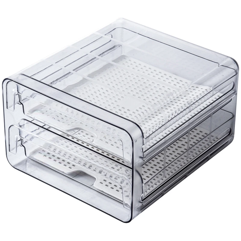 

Drawer Type Refrigerator Organizer Box Home Kitchen Fridge Food Fruit Meat Keep Fresh Storge Containers Organize