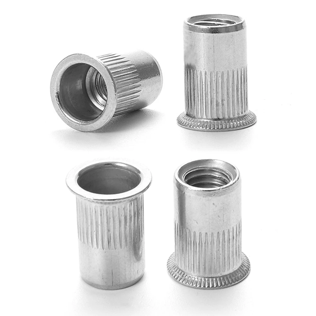

100 Pieces Set Threaded M5 Rivet Nut Assortment Nutserts Replacement Office Insertion Nuts Furniture Hardware Spare Parts