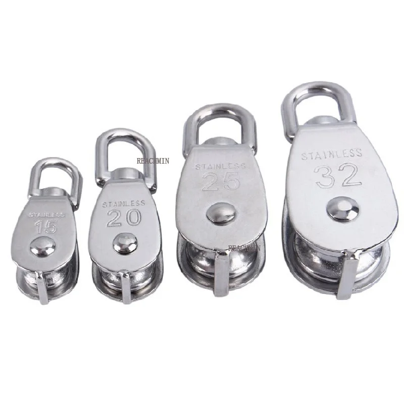

10/20 шт. M15/M20/M25/M32 304 одиночный поворотный шкив из нержавеющей стали сверхмощный одиночный поворотный шкив