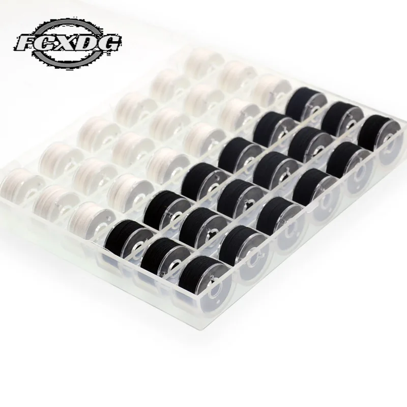 

Dropshipping Center Environment Protection Polyester Thread Sewing Machine Sewing Supplies Black White Cotton Thread for Sewing