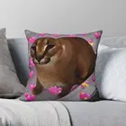 Оптовая продажа, наволочка Floppa из полиэстера, льна, бархата, креативная декоративная лампа на молнии, размеры 45x45