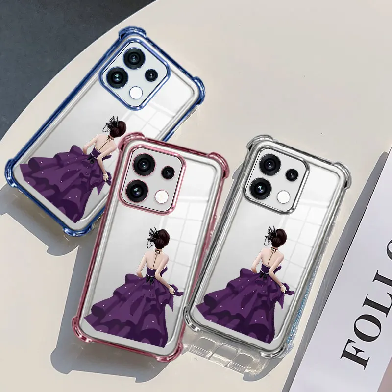 Чехол с покрытием для OPPO Reno 16 Pro 16F 16FS Reno16 F FS 5G, противоударный чехол из ТПУ с принтом бабочки, защита по четырем углам (art.: 3920dca560f05) - 3920dca560f05