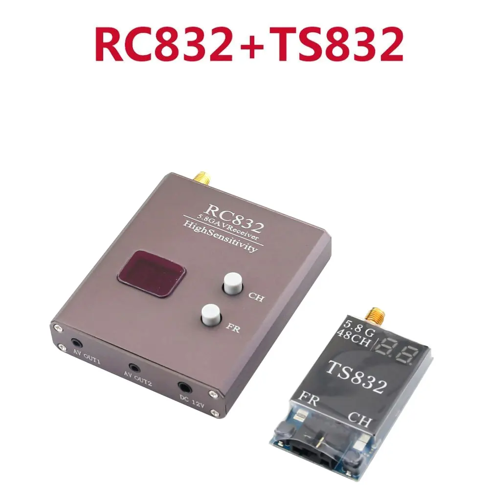 

TS832 RC832 5,8G 2000M диапазон беспроводной FPV аудио видео передатчик и приемник 5,8 ГГц 40CH 600 мВт для FPV дрона
