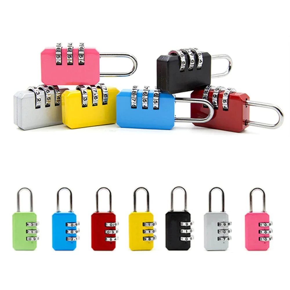 

Nice 3 Digit Dial Combination Code Number Lock Padlock For Luggage Zipper Bag Backpack Handbag Suitcase Drawer durable Locks