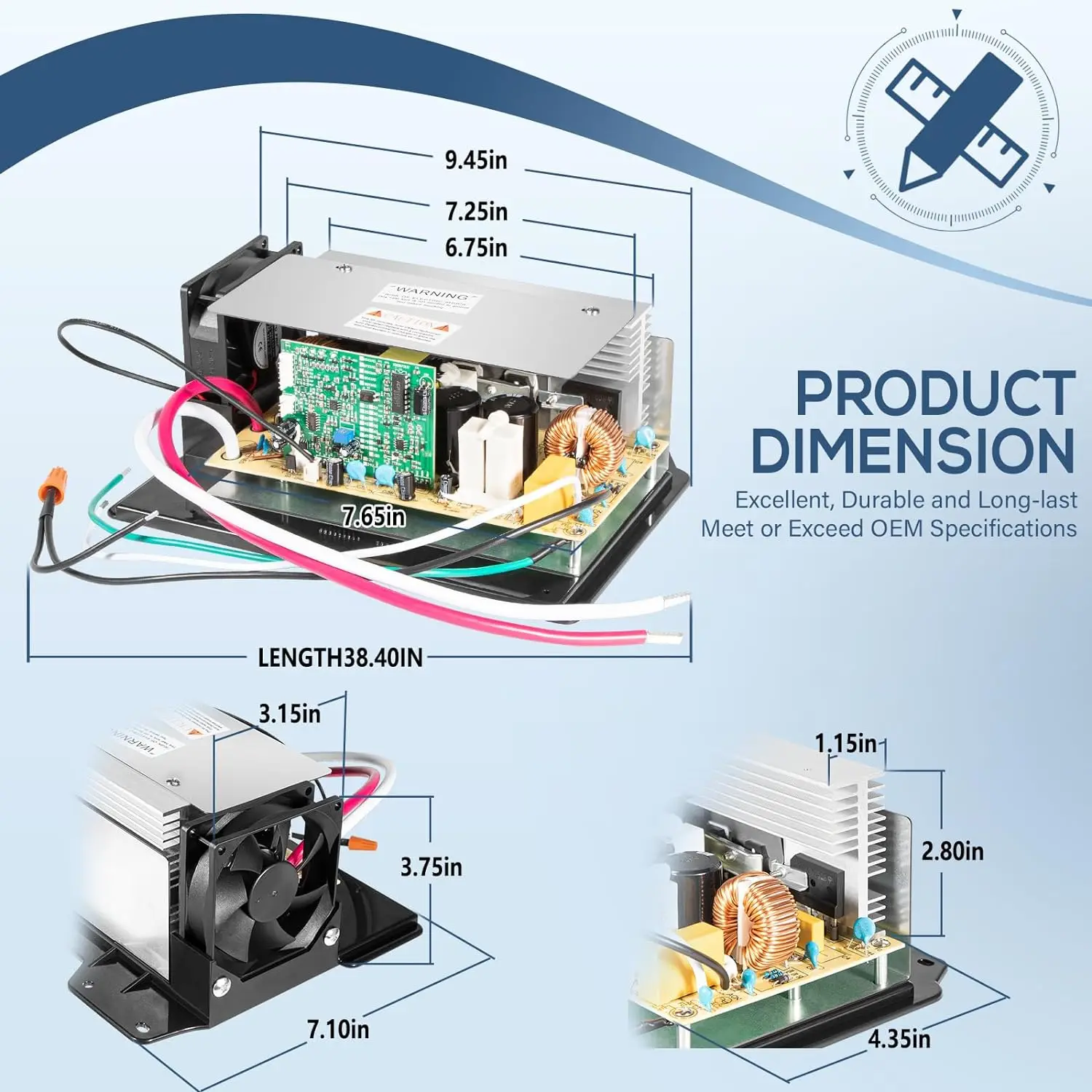 TM WF-8955-AD-MBA RV силовой преобразователь материнская плата в сборе 55 А для трейлера