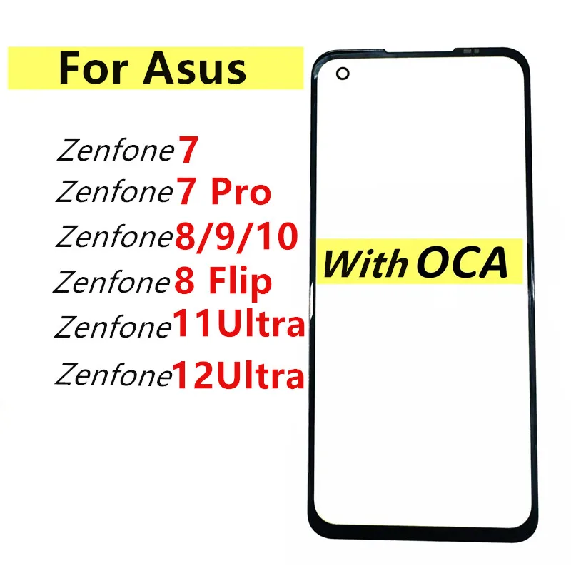 Сенсорный экран для Asus Zenfone 12 Ultra 11 10 9 8 Flip 7 Pro, переднее стекло, ЖК-дисплей, внешняя панель, запчасти для ремонта + OCA (art.: 3920d9817c7db) - 3920d9817c7db