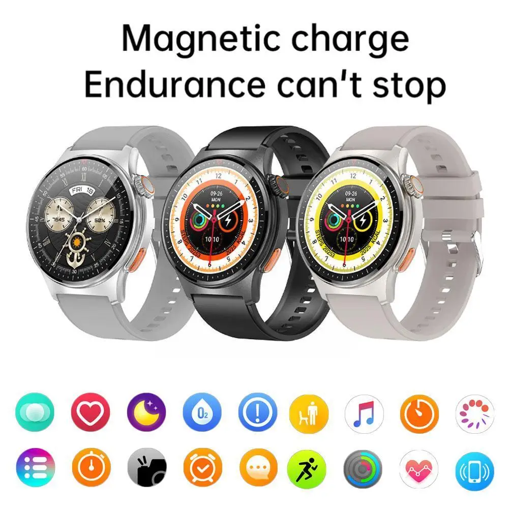 

Часы Qw49 Ecg + ppg, силиконовые водонепроницаемые с ремешком для измерения кровяного давления и уровня кислорода, с поддержкой A8l5